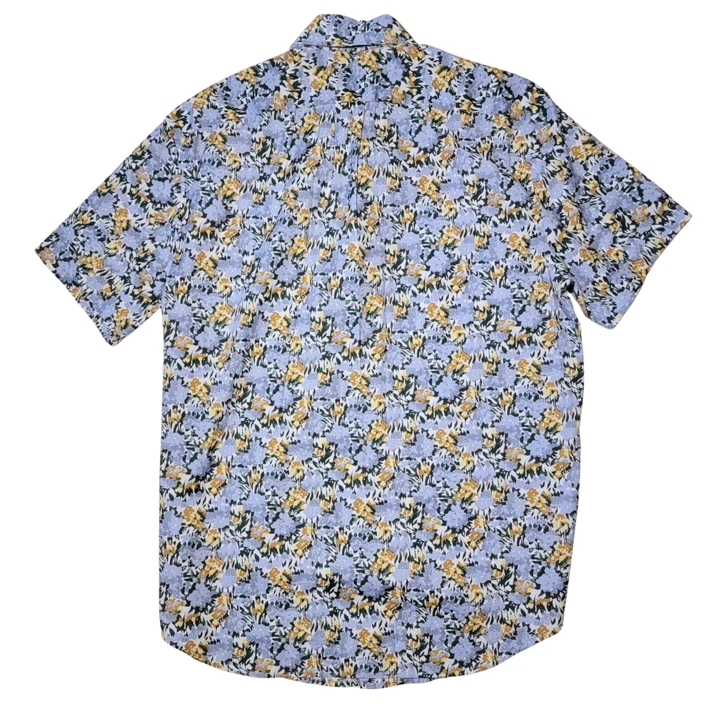 J. Crew Secret Wash Classic Floral Print Short Sleeve Shirt - Picture 3 of 6